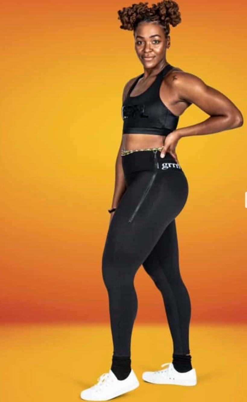 Grrl Leggings Dual Luxury Zip Me Up Scotty Black Leggings in Victoria // S